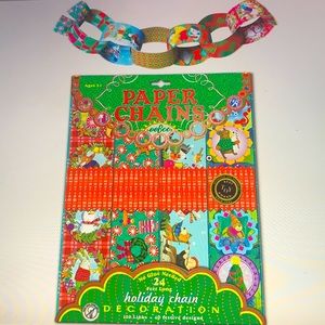 SET OT 2 -Eeboo’s holiday themed paper chains kit- NWT